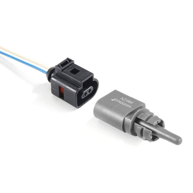 BINB ROAD Outside Ambient Air Temperature Sensor with Plug 8Z0820535A + 1J0973702 Compatible with Audi A5 A8 R8 RS5 | VW Atlas Golf Jetta Tiguan - Image 1